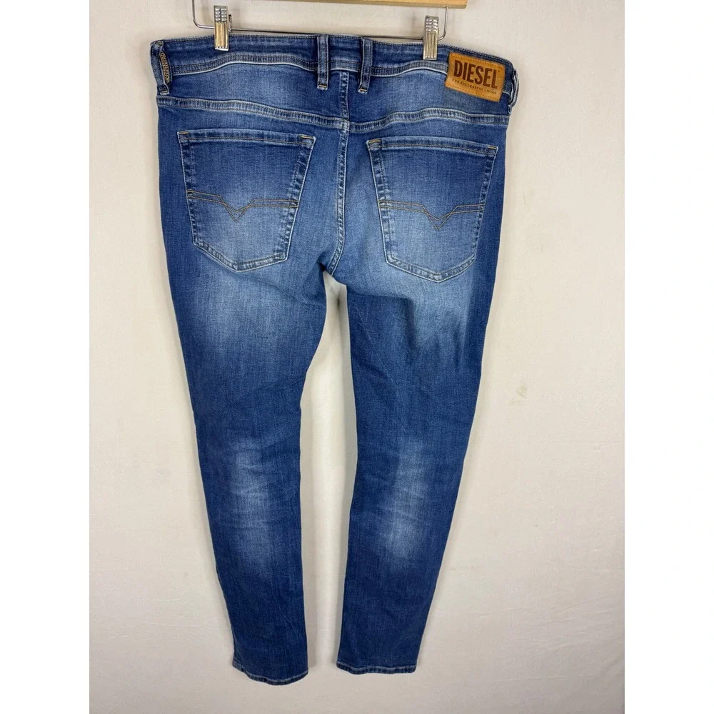 Diesel Sleenker-X Skinny Jeans Blue Wash 009PK W36 L32 Stretch Denim